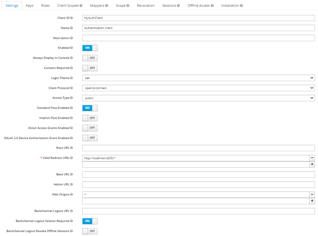 Config Authentication client