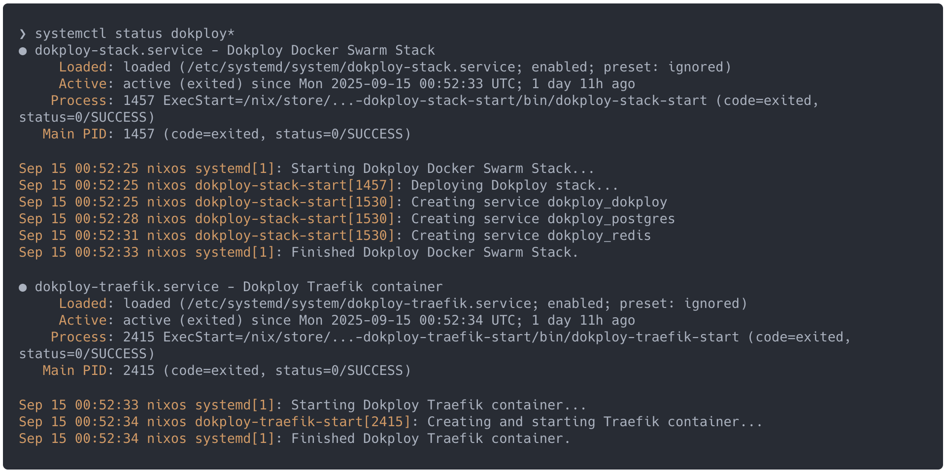 Service Status