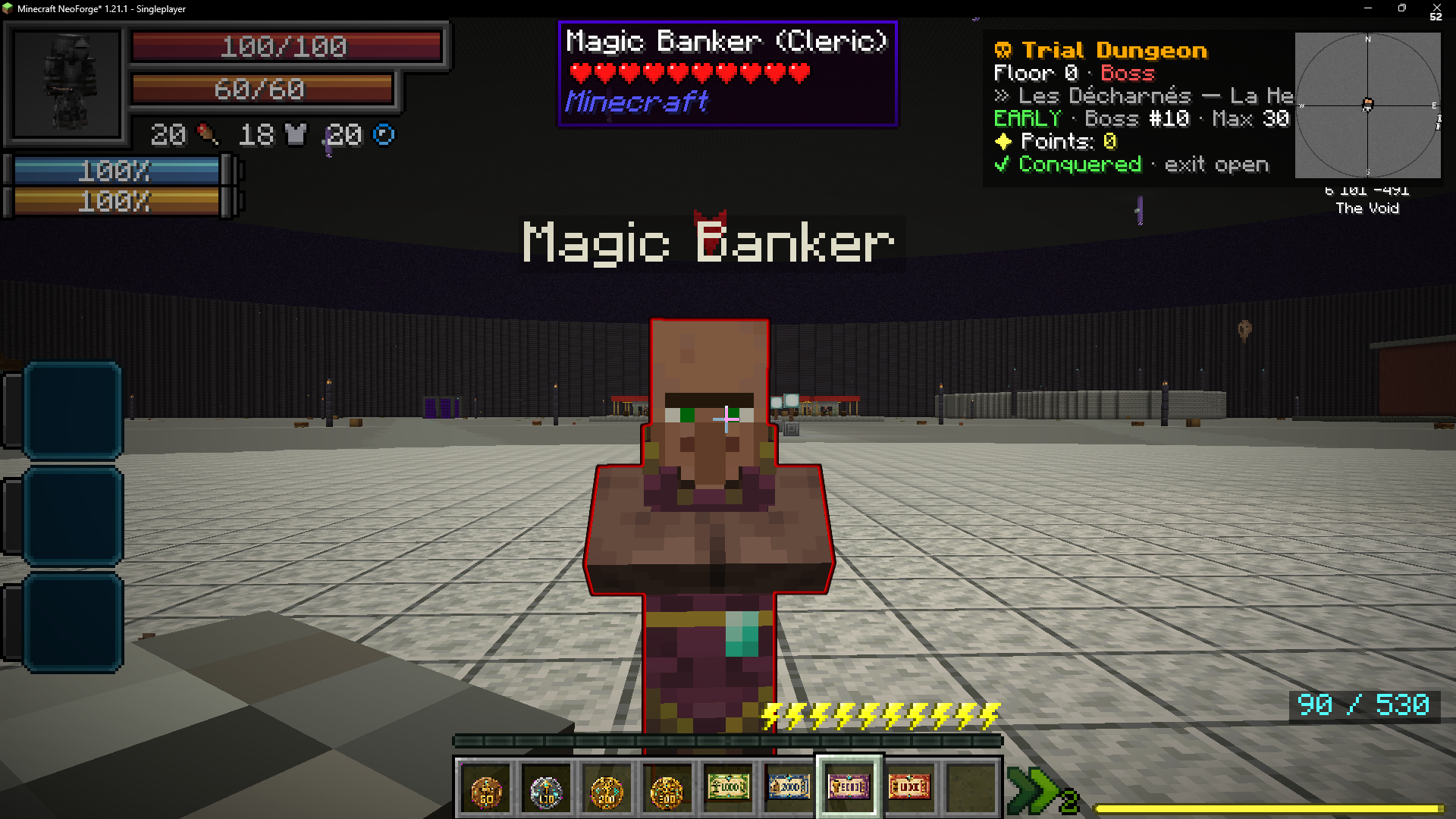 Dungeon point conversion and Magic Banker