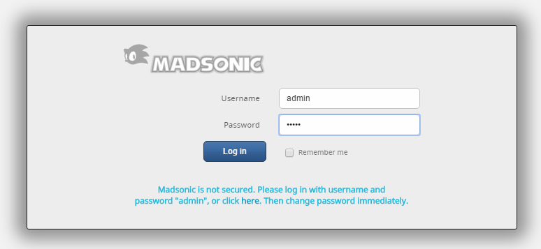 madsonic-init-page