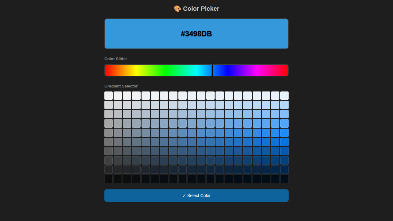 Color Picker UI - Initial State