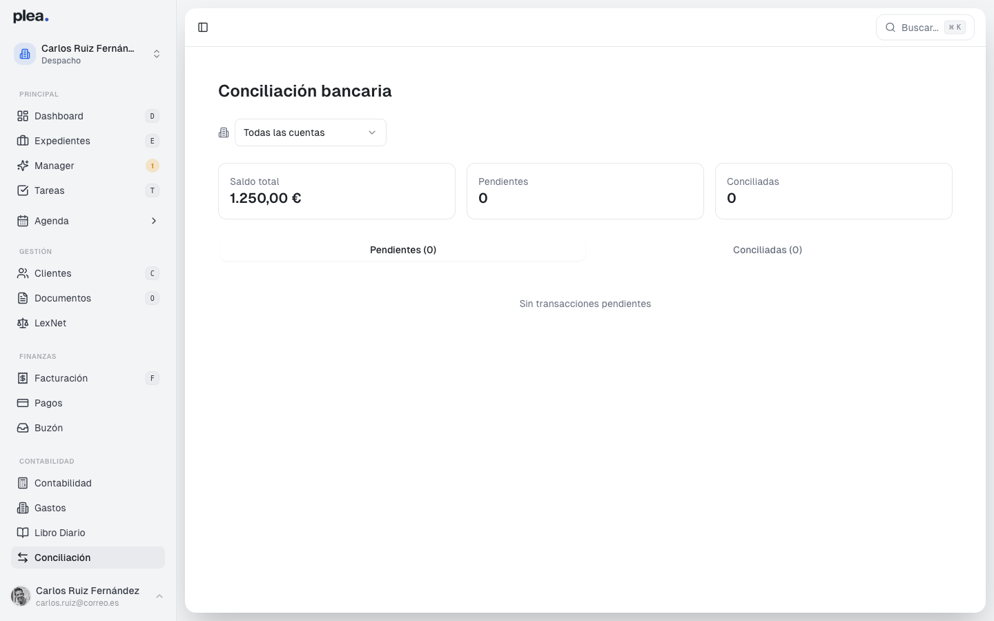 Dropdown para seleccionar cuenta