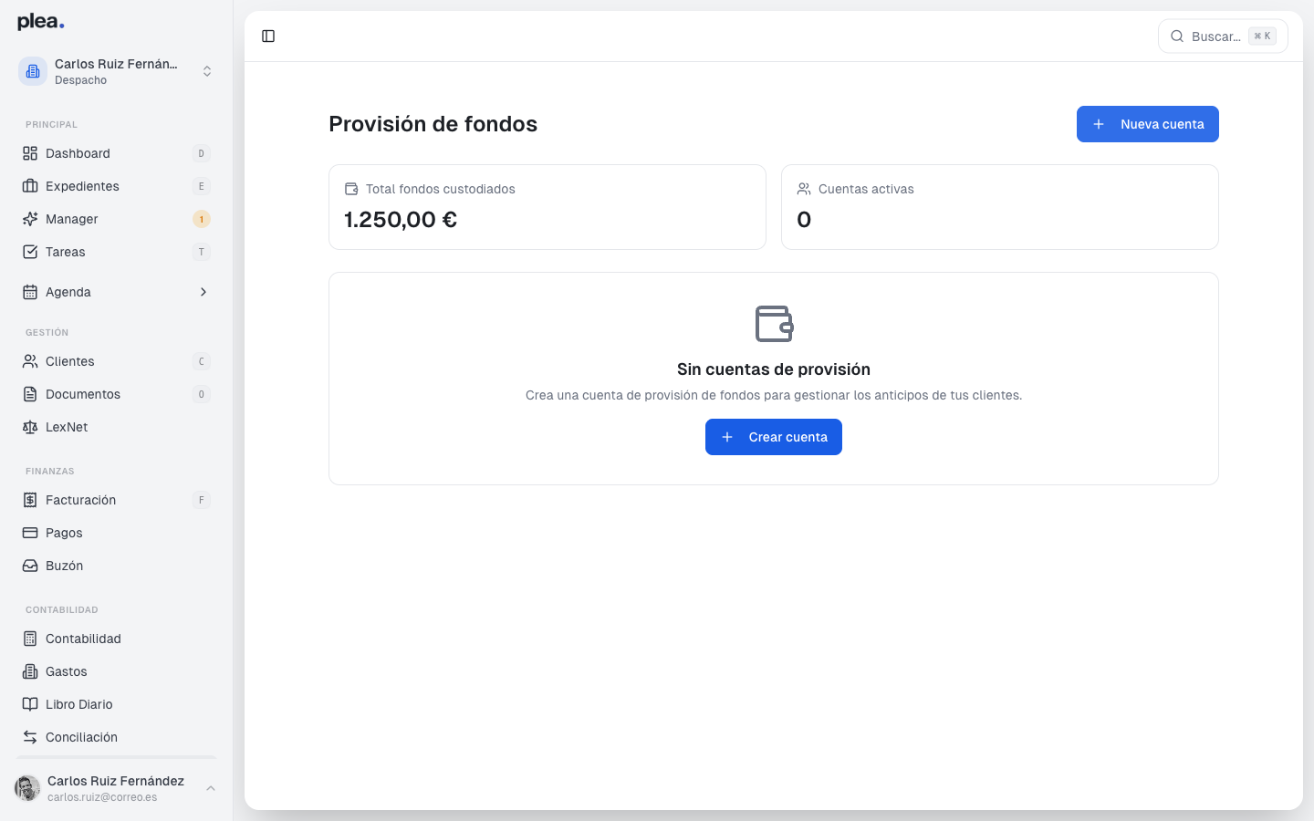 Formulario de nueva cuenta completo