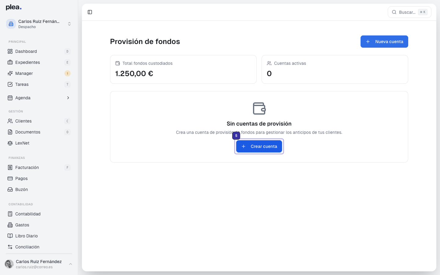 Clic en Crear cuenta