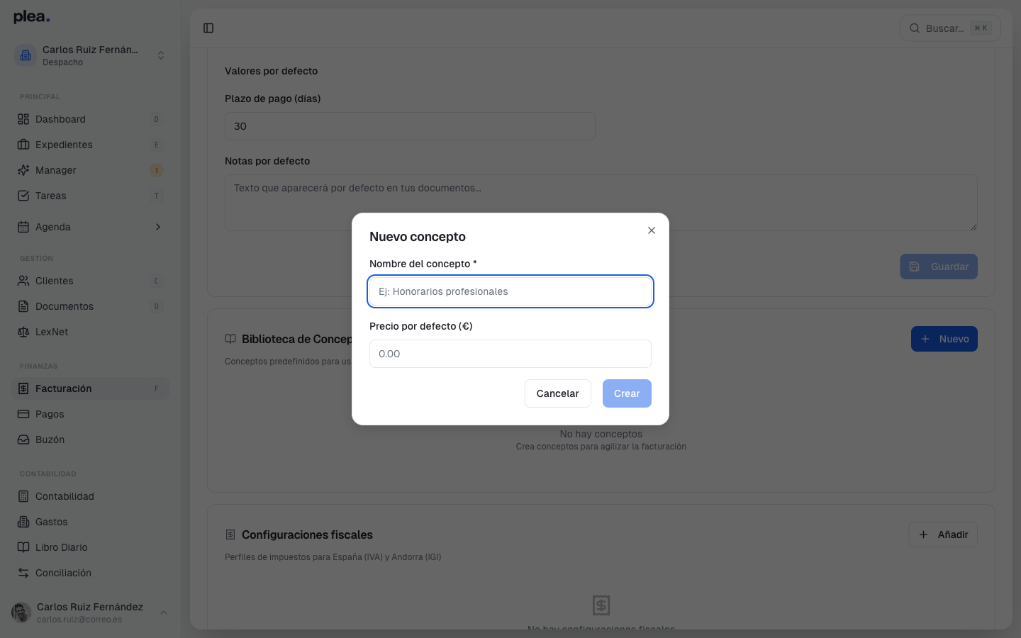 Crear un nuevo presupuesto