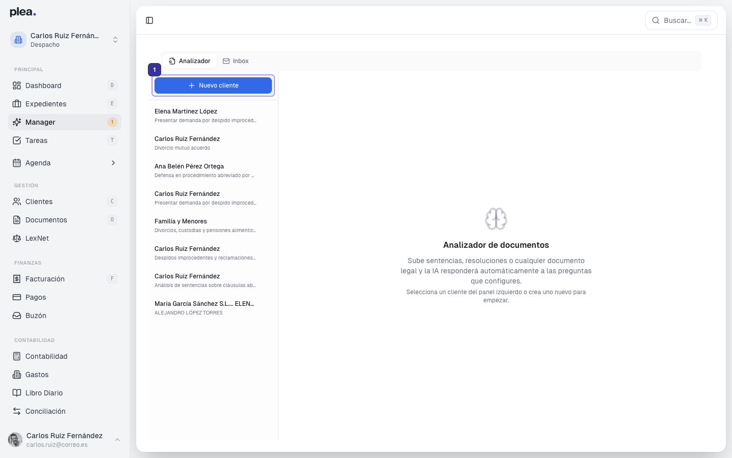 Clic en Nuevo cliente