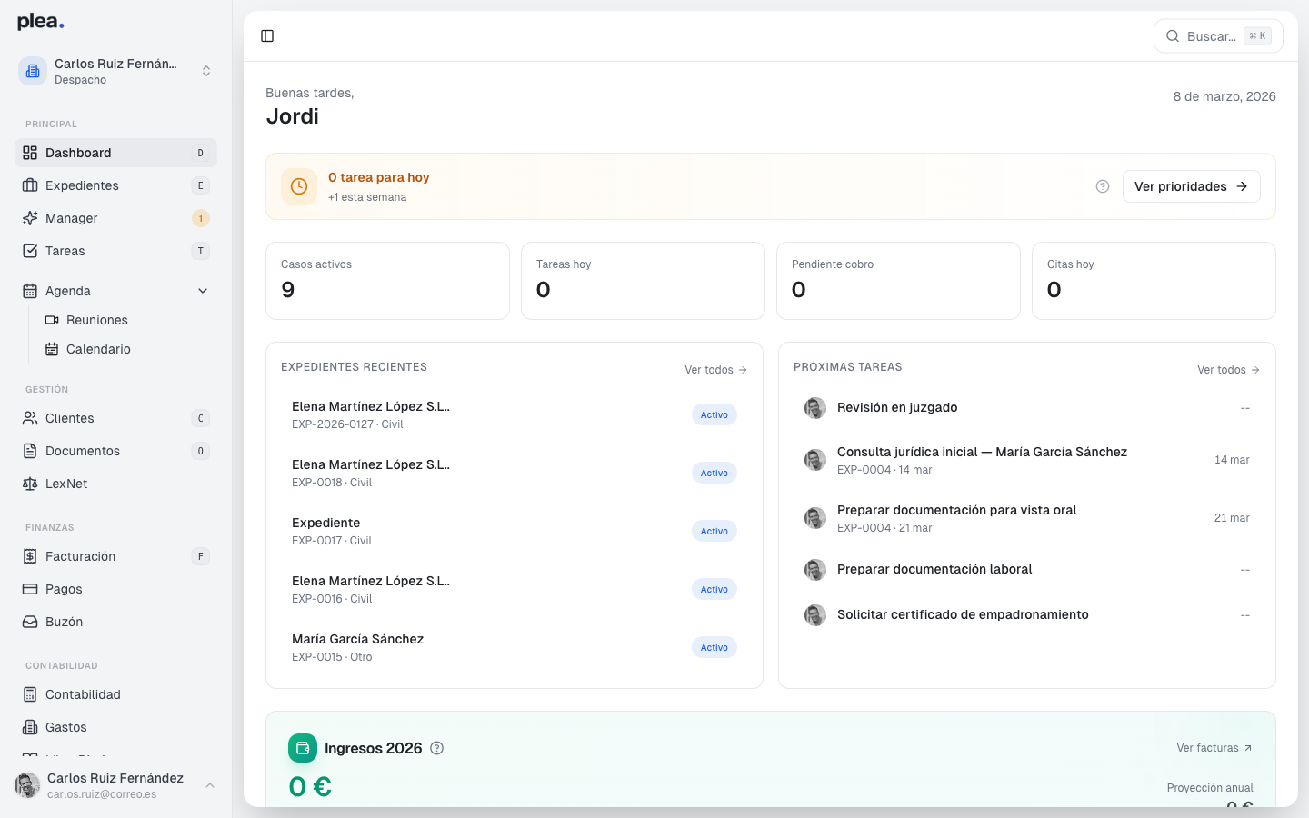 Panel de programación de reunión