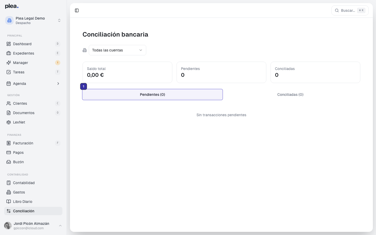 Transacciones pendientes