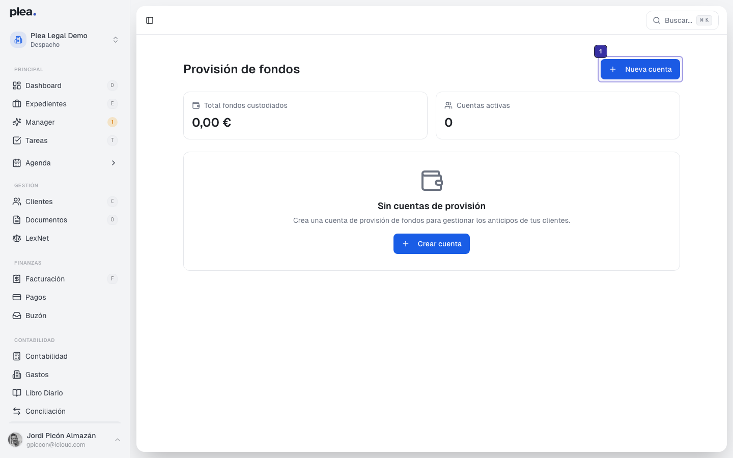 Clic en Nueva cuenta