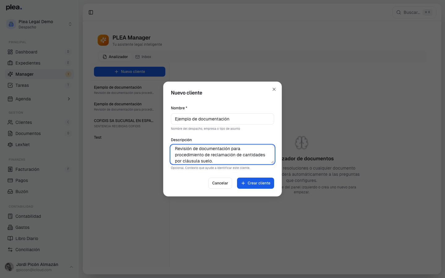 Formulario con datos rellenados