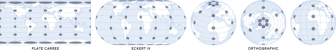 Tissot indicatrices and map projections