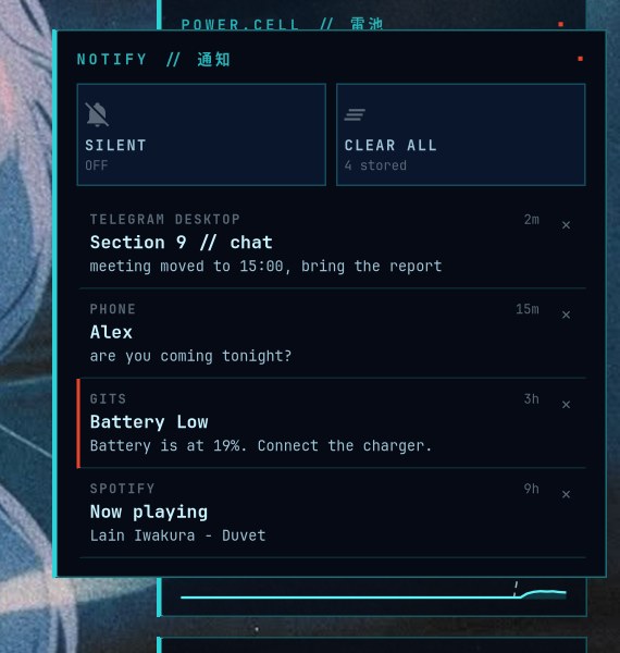 Notification centre