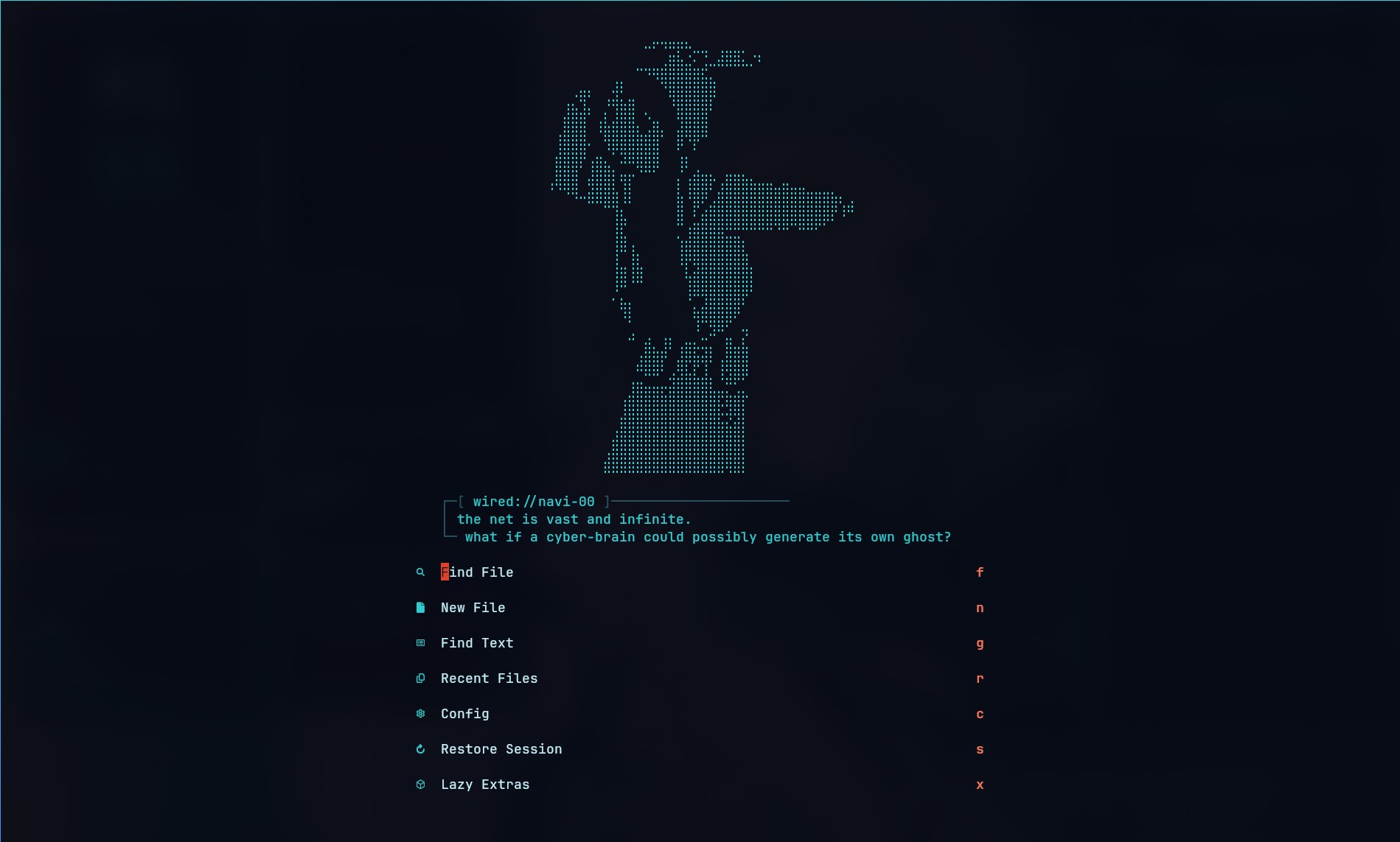 Neovim dashboard