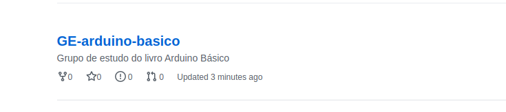 imagem com no GE-arduino-basico - tela principal do Github da organização