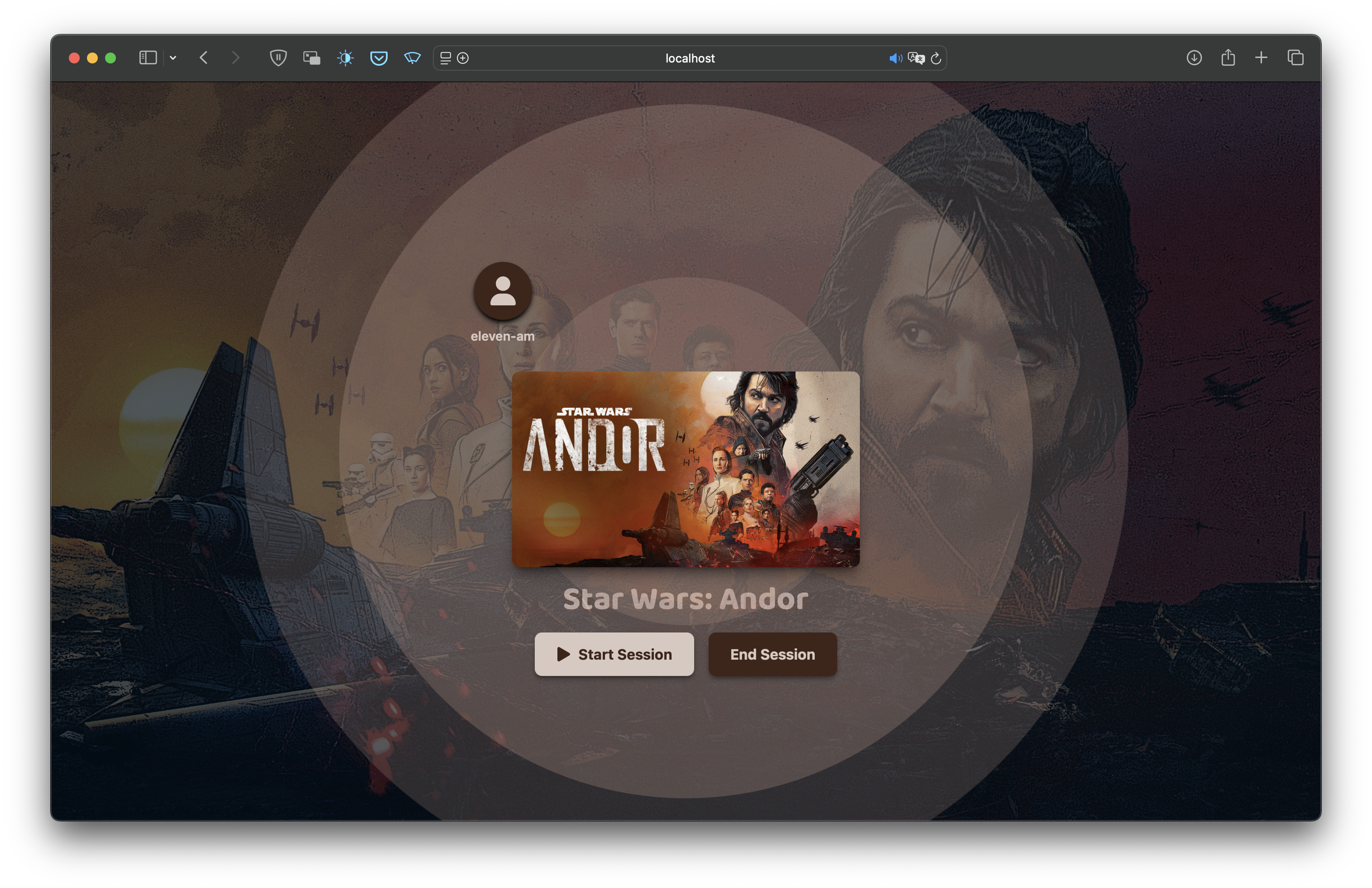 GroupWatch Start Session page