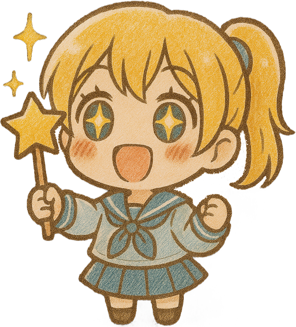 Mascot with wand
