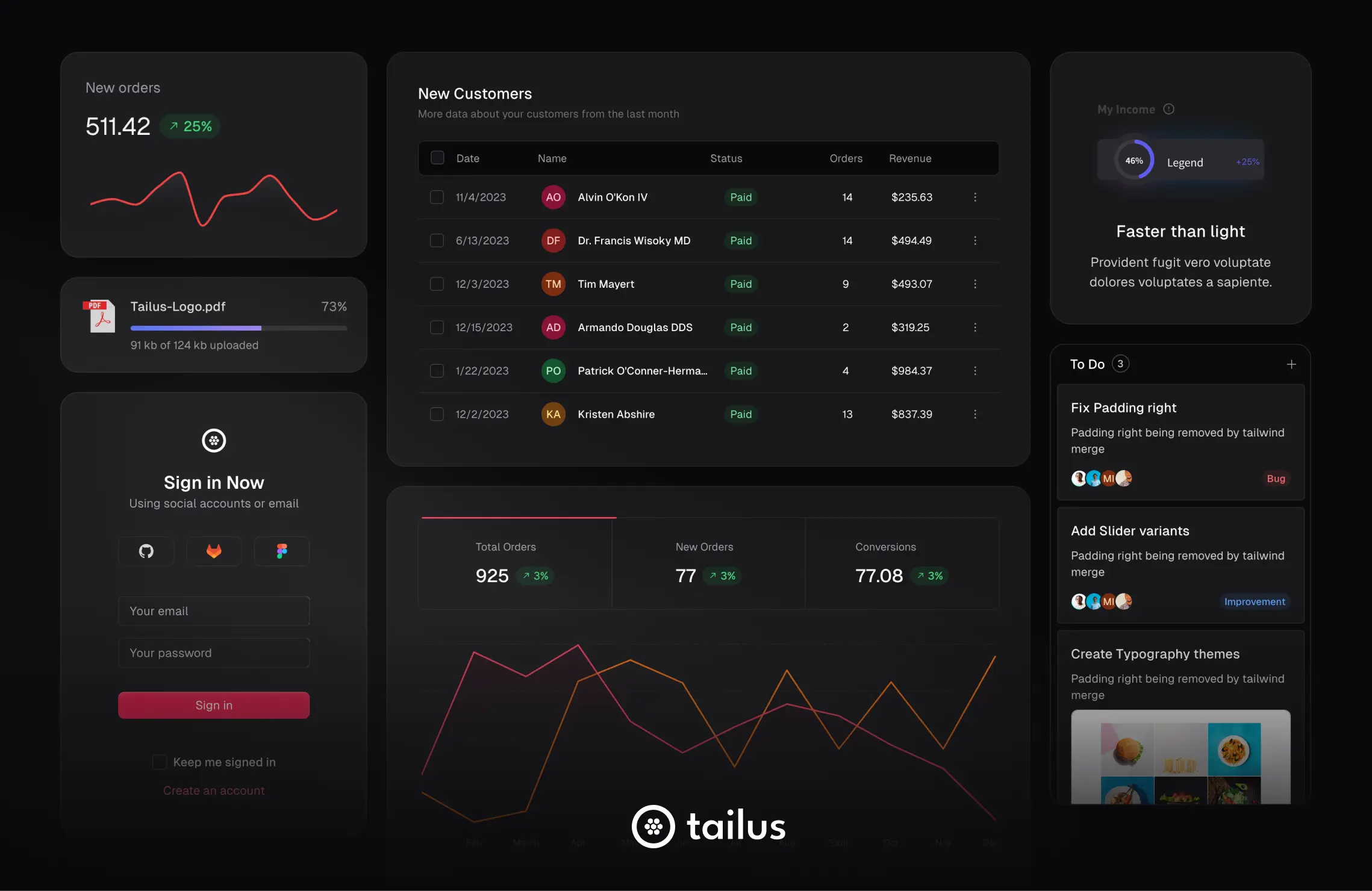 Tailus UI React cover