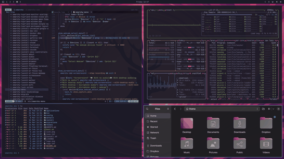 The Agent0S desktop cycling through built-in themes