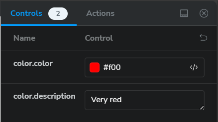 Example of controls with custom control type matchers applied