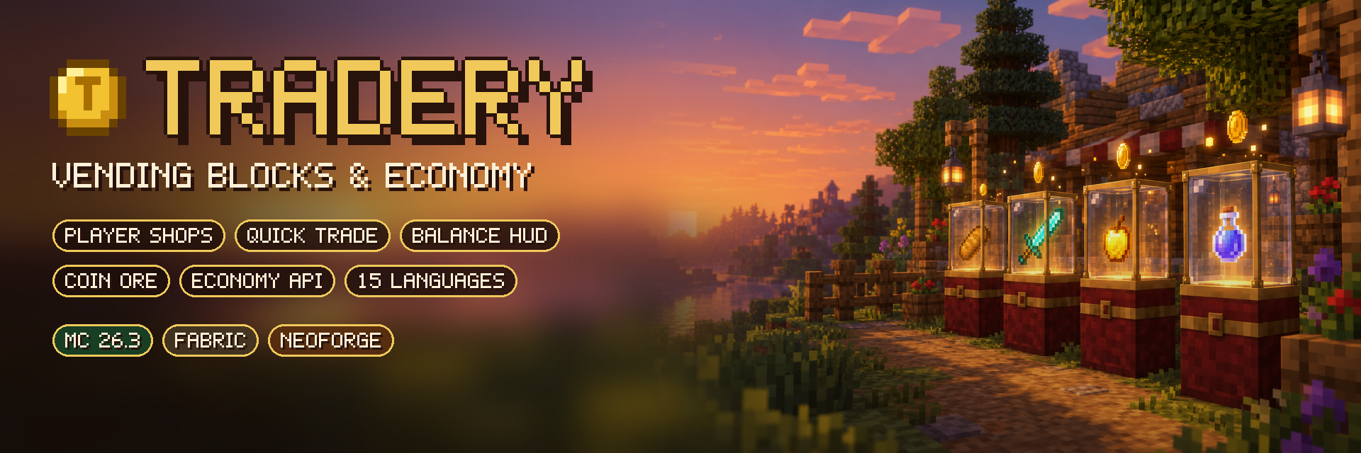 Tradery - Vending Blocks & Economy