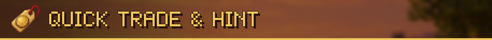 Quick Trade & Hint