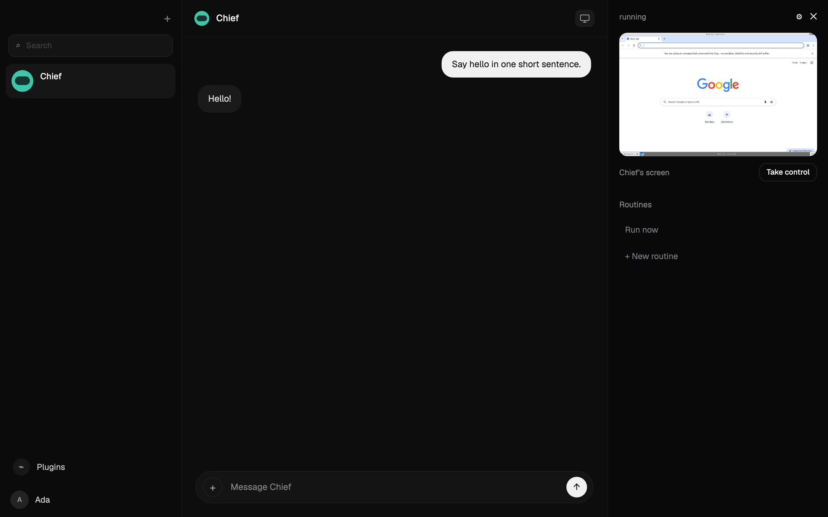 Desktop: thread and computer