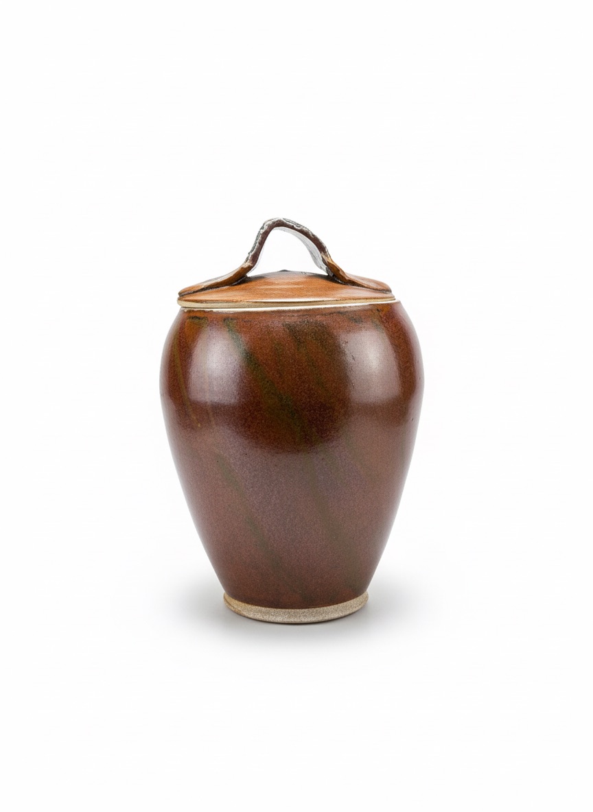 Brown Lid Ceramic