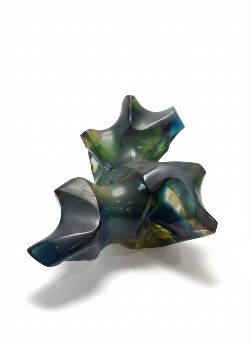 Green Acrylic Sculpture — detail 2