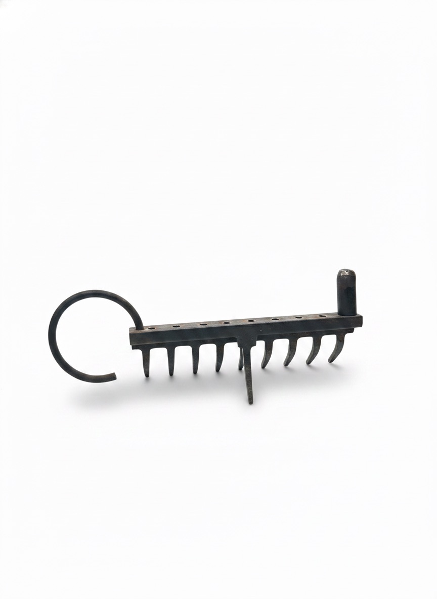 Iron "Cat" Menorah By Larry Kagan — detail 2