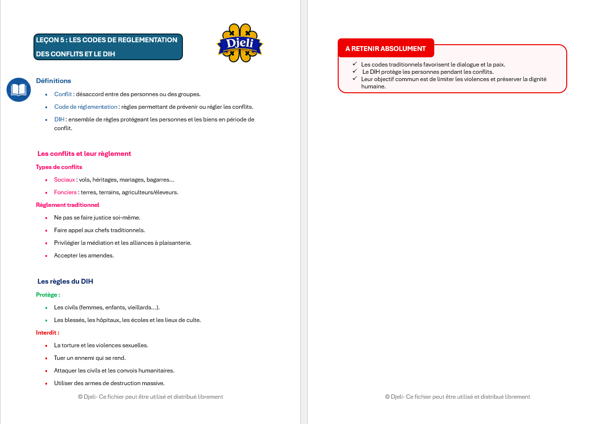 Aperçu fiche