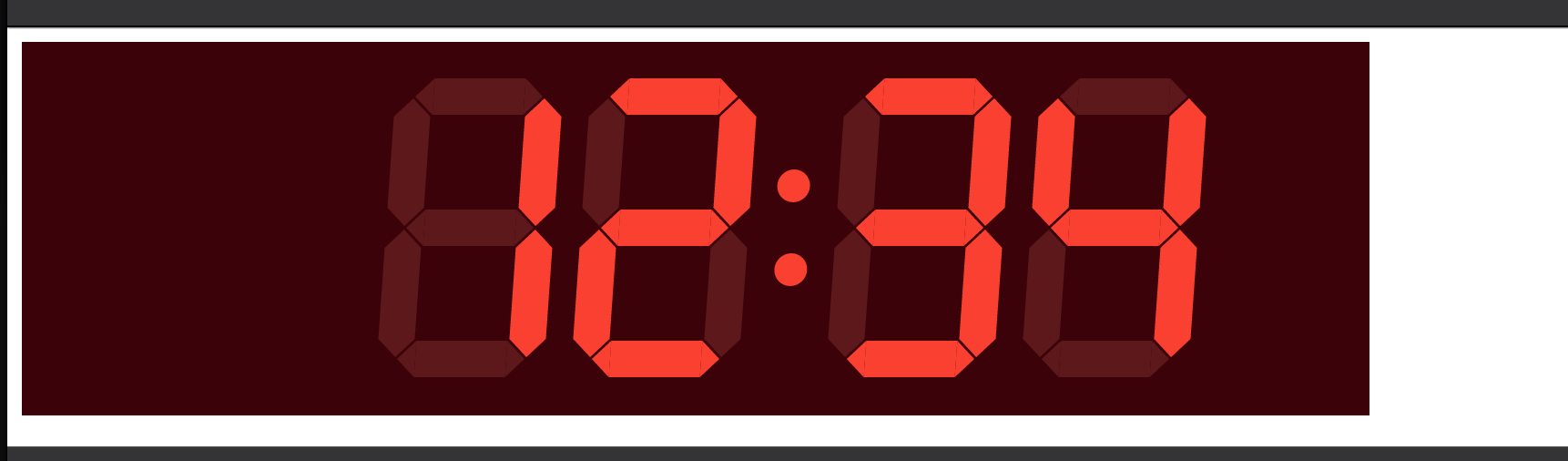 digital clock: LED numbers