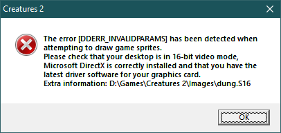 Creatures 2 Error