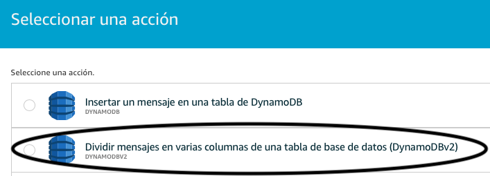 "Crer Tabla DynamodDB"