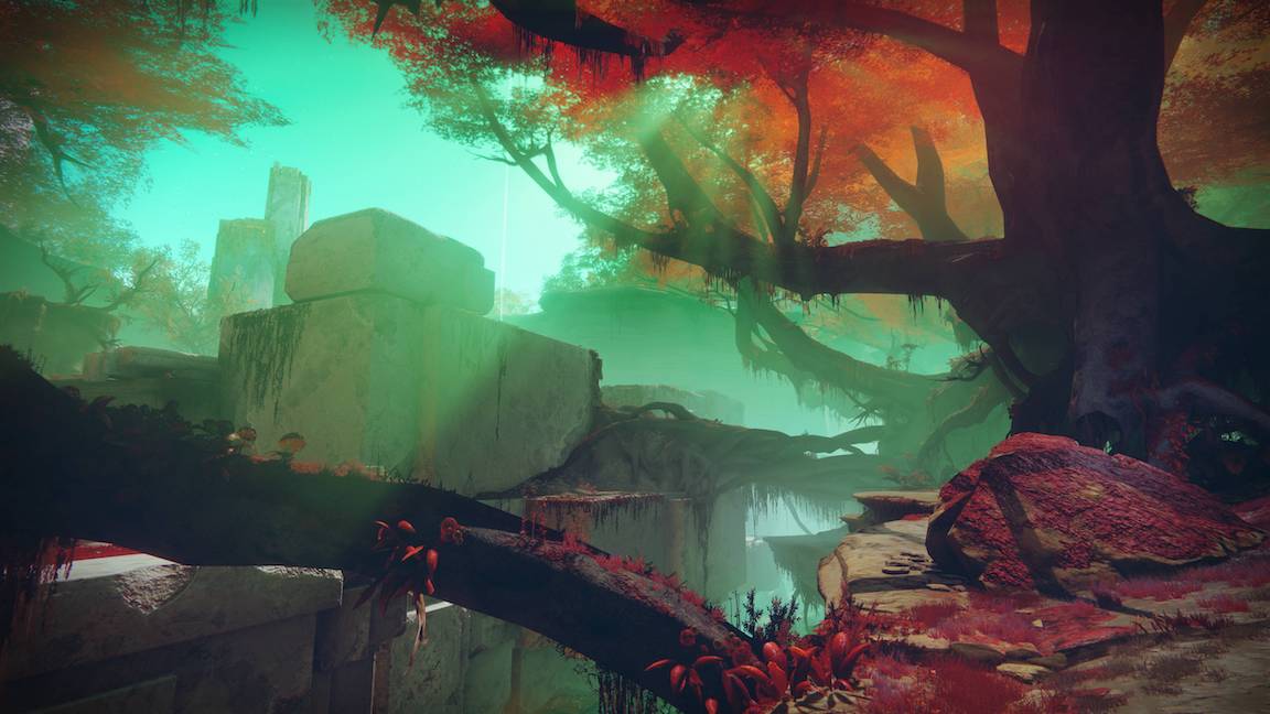 One of the many alien environments of Destiny 2.