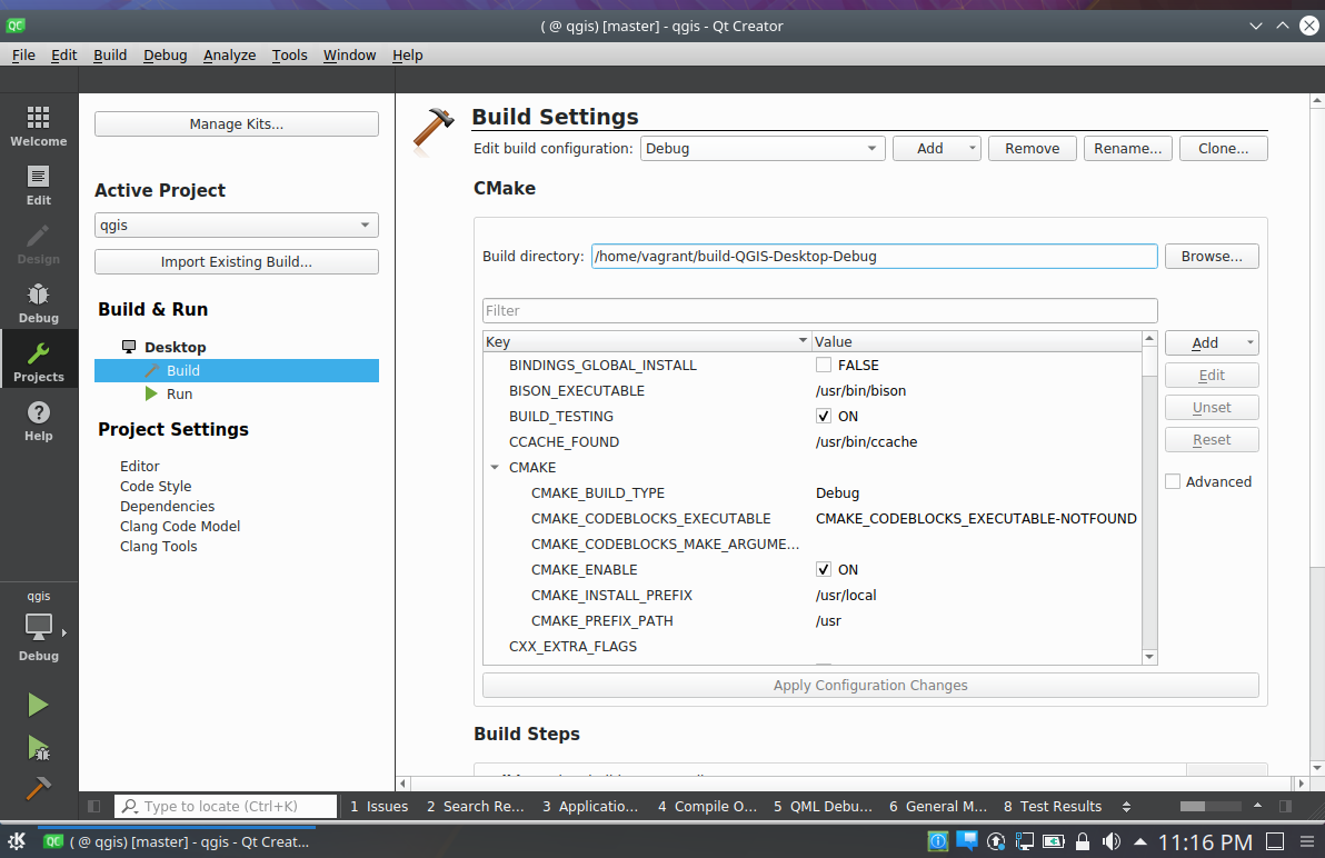 Configure QGIS project