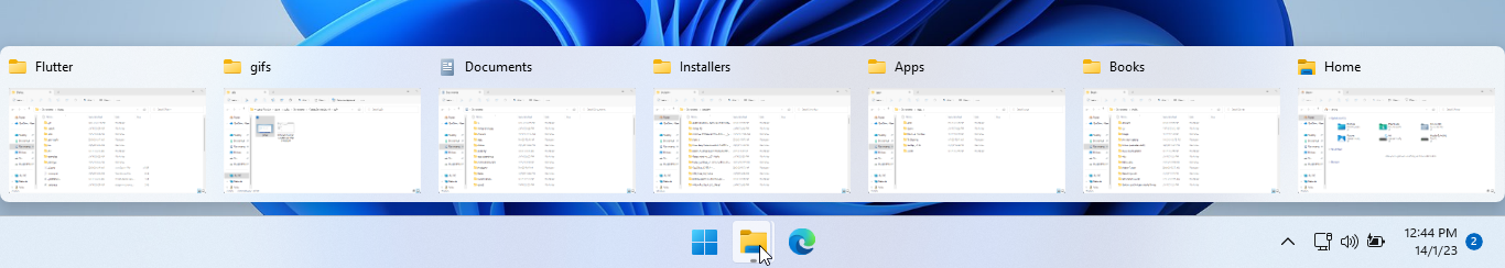 File Explorer window clutter