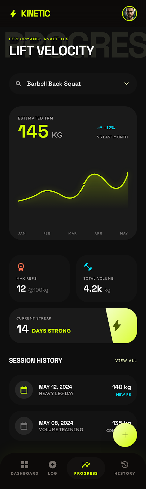 FitTrack screen 1