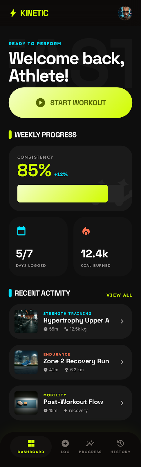 FitTrack screen 2