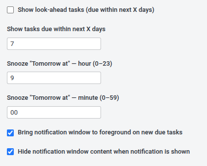 On-Deck plugin settings