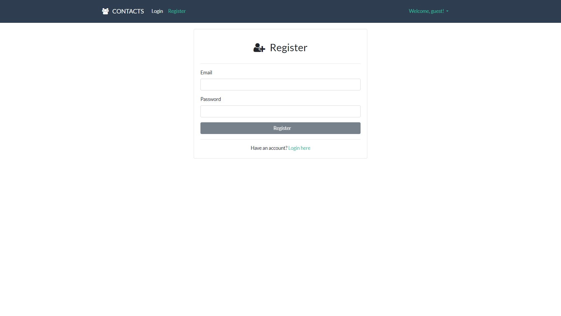 Register Page