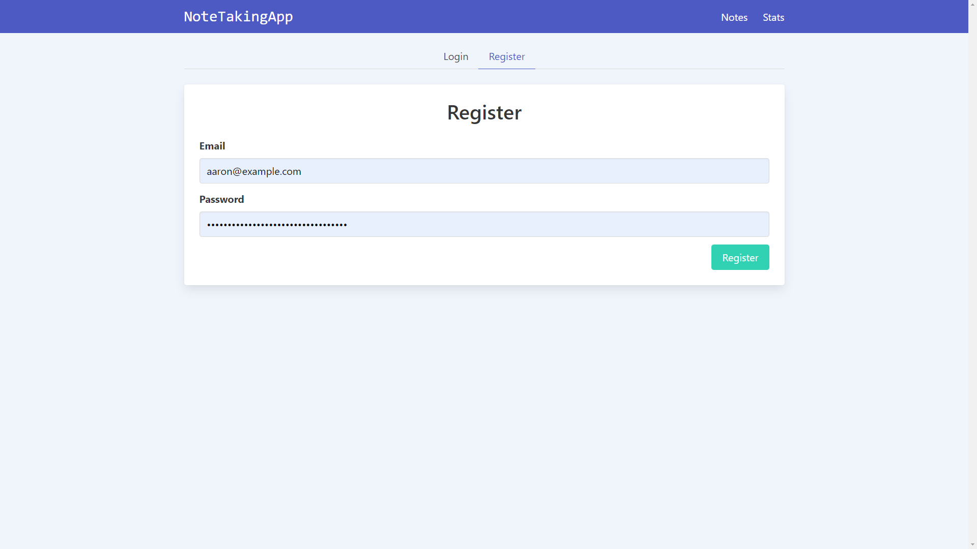 Register Page