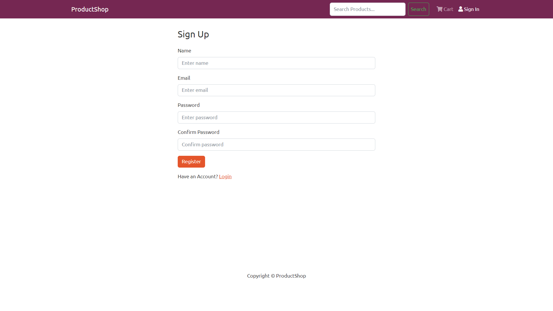 Sign Up