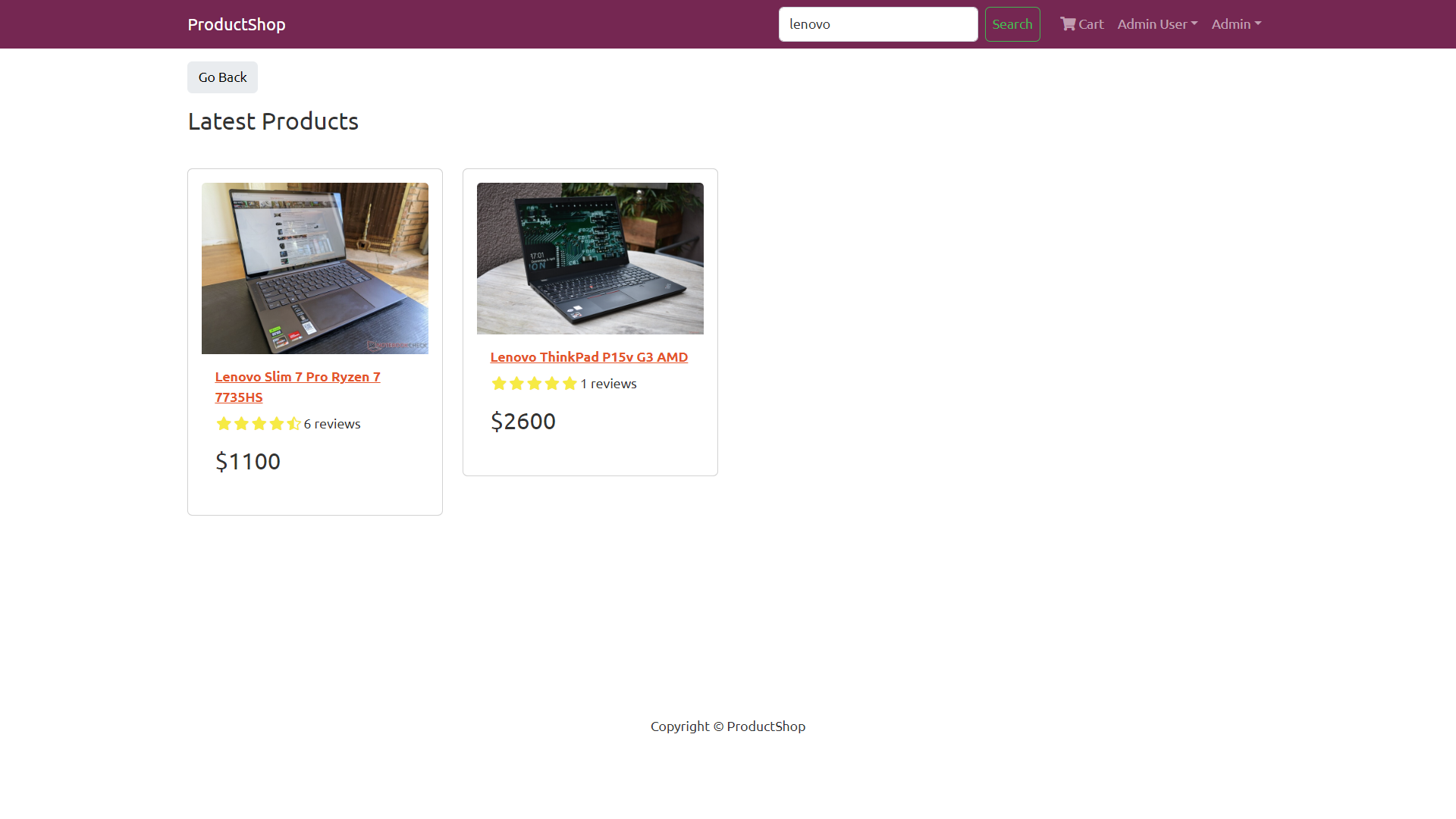Products Search