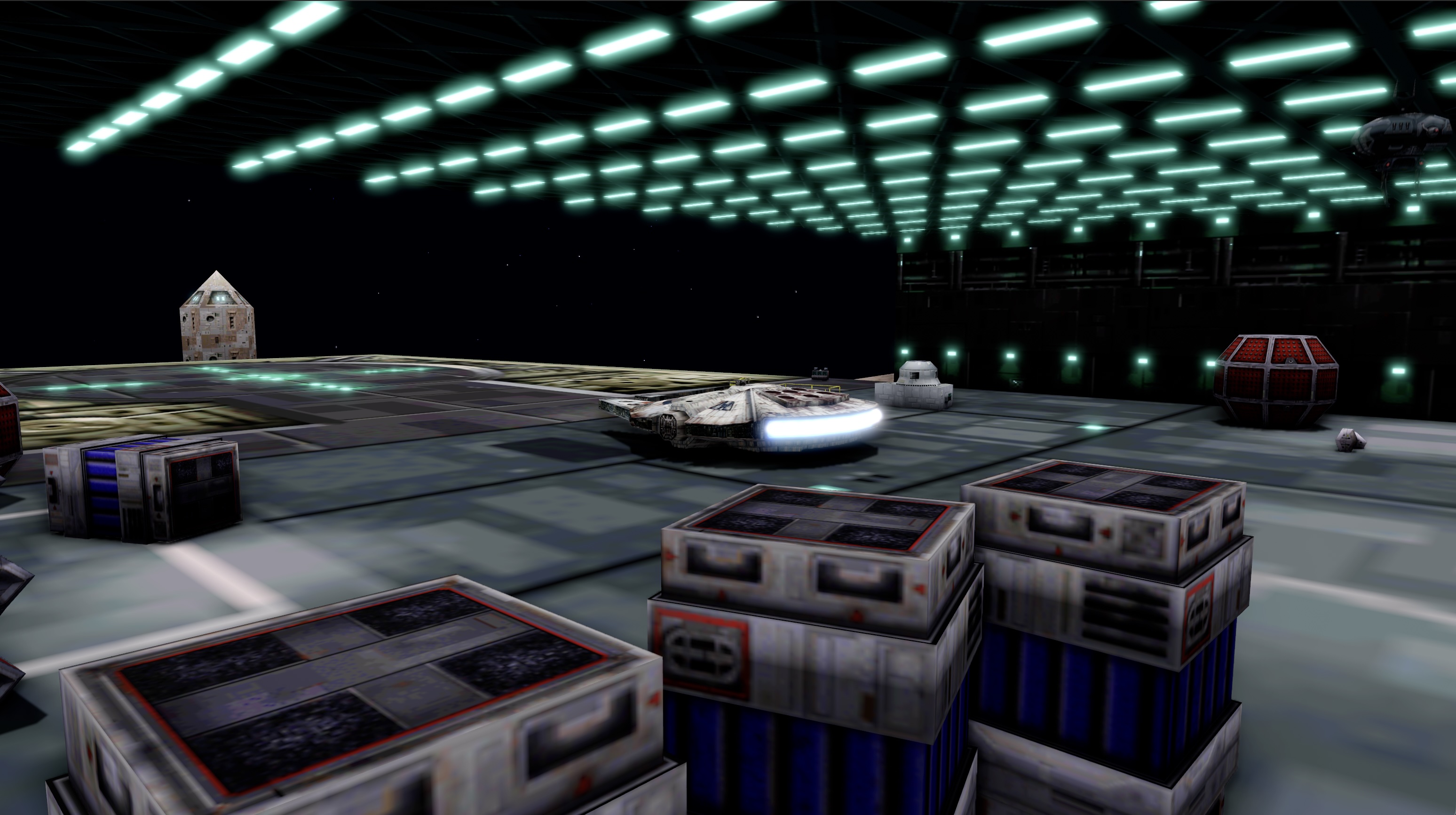 Screenshot of the Azzameen hangar in OpenXWA