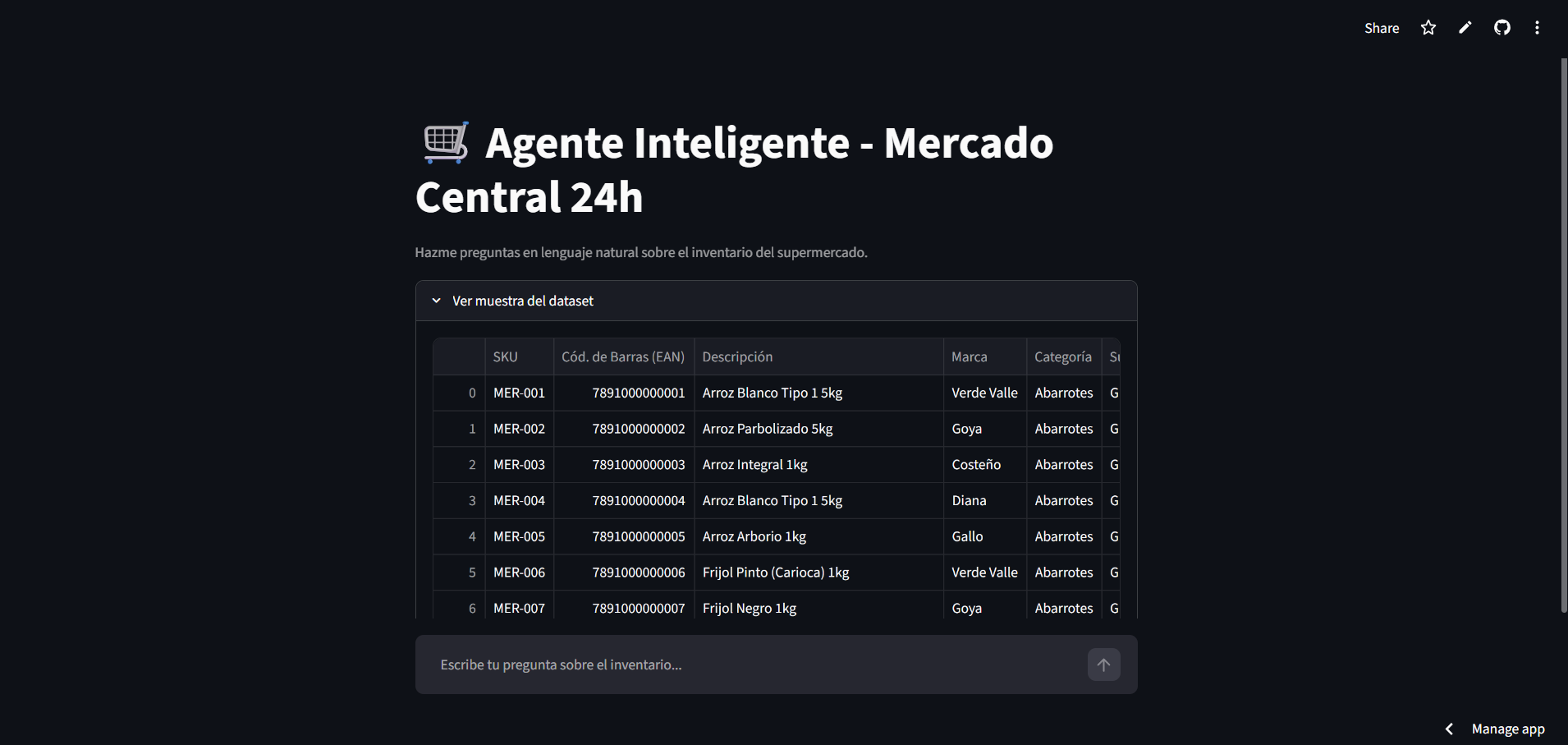 Interfaz de Chat Streamlit en Producción