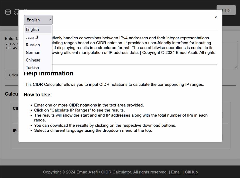 CIDR Calculator