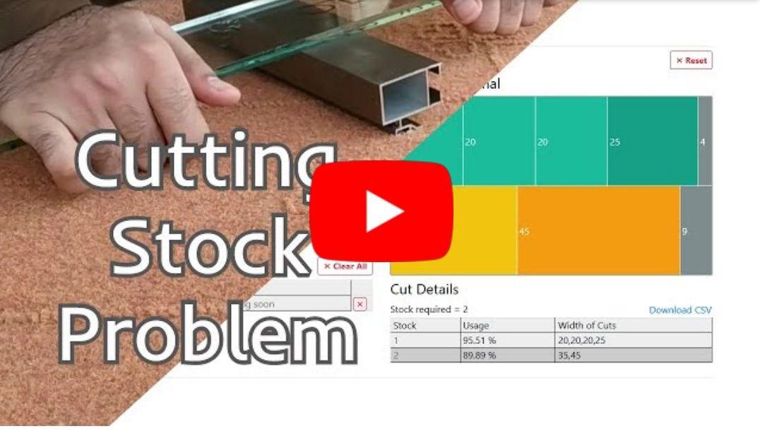 Video Tutorial on Cutting Stock Problem