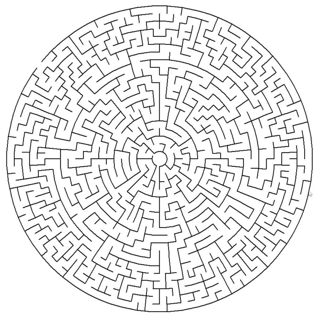 Circular Maze using Depth First Search