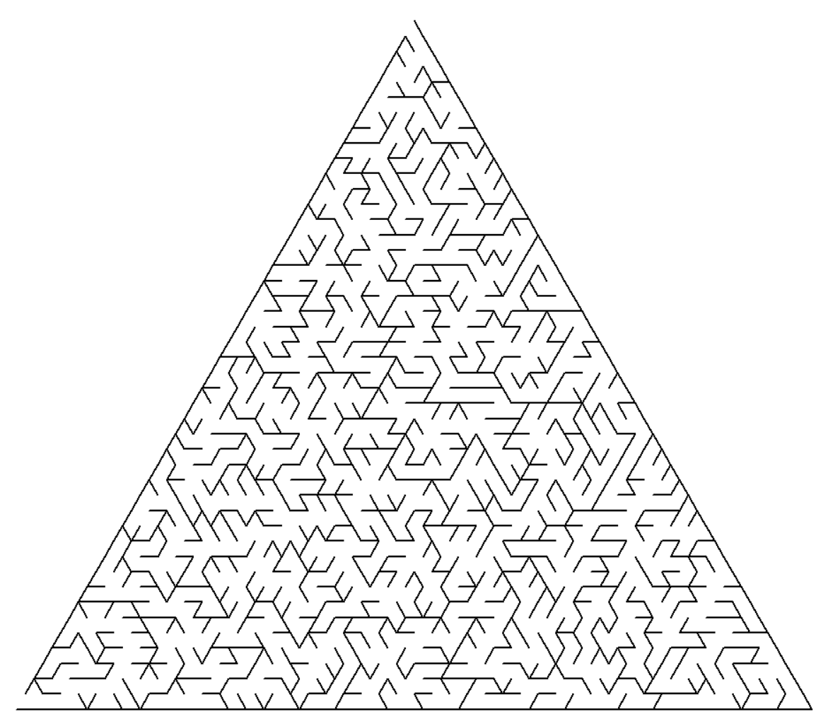 Triangular Maze using Kruskal Algorithm