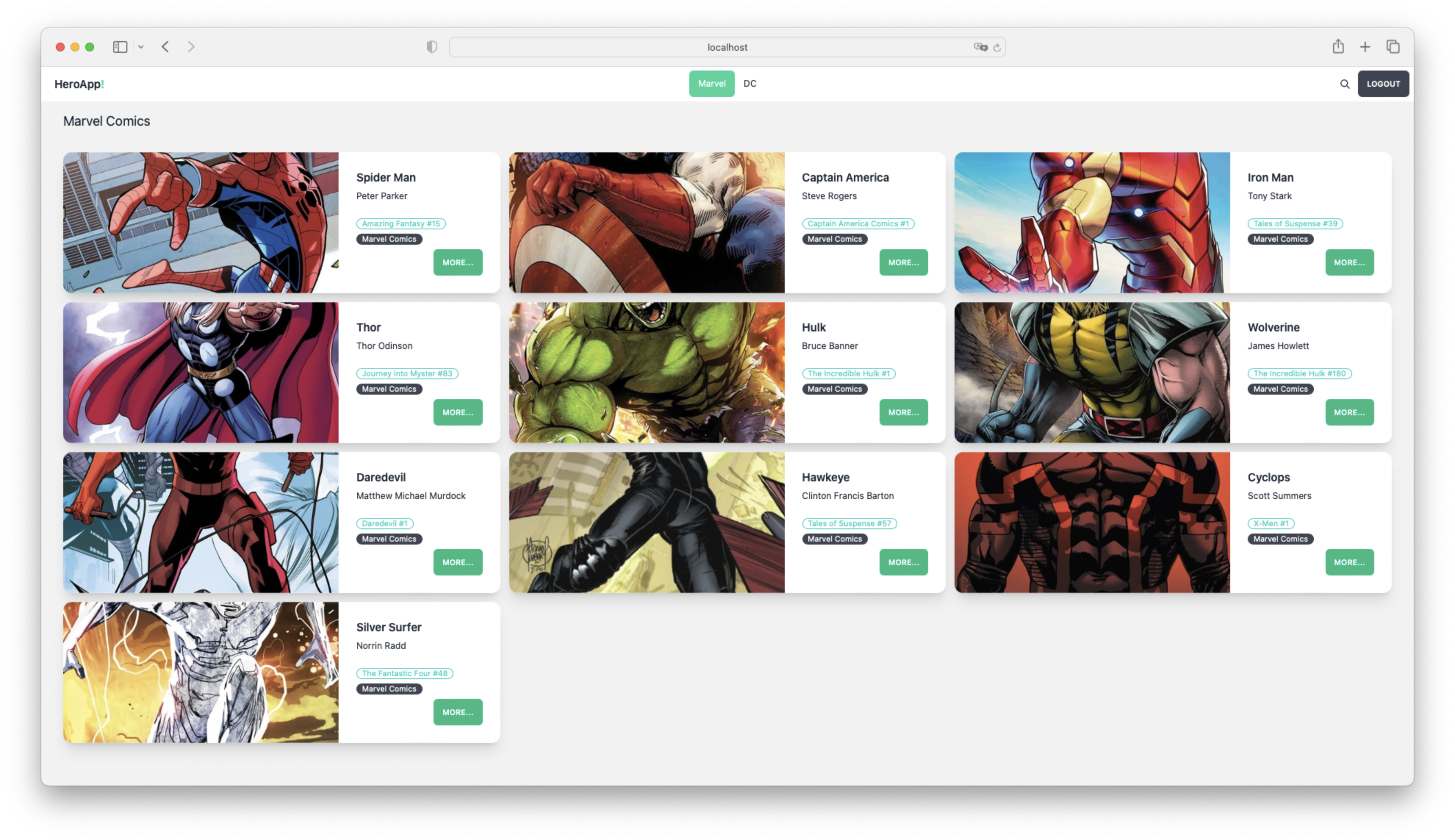 marvel page